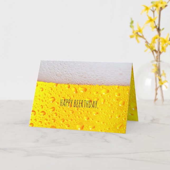 Carte Joyeux Beerthday Personnalisé Age ou nom (Fleur jaune)