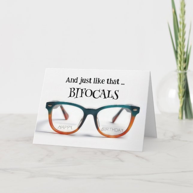 Carte Joyeux Bifocales d'anniversaire (Devant)