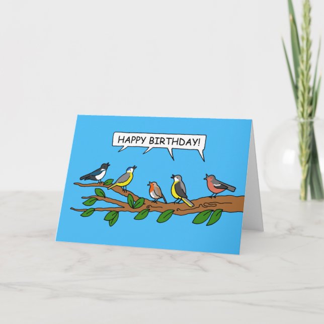 Carte Joyeux Birthday Birdwatcher (Devant)
