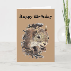 Carte Joyeux Birthday, From all us assted Nuts - Squirl