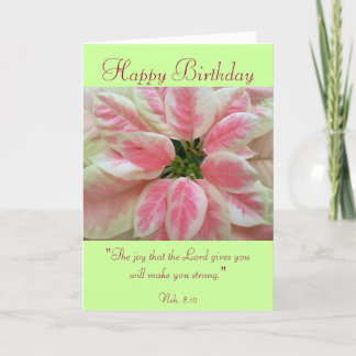 Carte Joyeux Birthday with Scripture Verse Card.