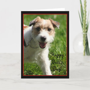 Carte Joyeux Boss Day Jack Russell