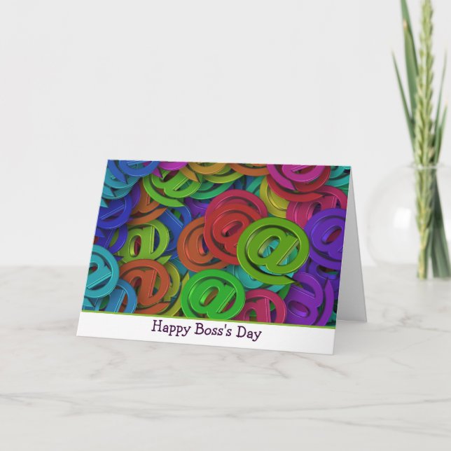 Carte Joyeux Boss's Day avec @ ampersat signe (Devant)