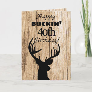 Carte Joyeux Buckin 40e Anniversaire Chasse