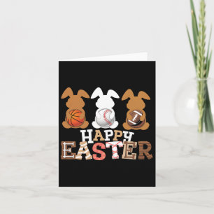Carte Joyeux Bunny Ra de baseball de baseball de Pâques