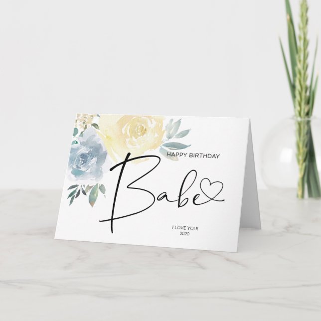 Carte Joyeux cadeau d'anniversaire pour bébé pour copine (Devant)