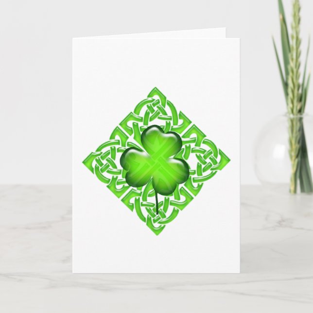 Carte Joyeux cadeau St. Patrick's Day Clover (Devant)