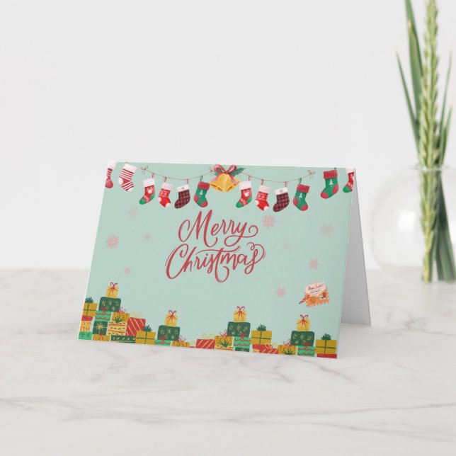 Carte Joyeux Cadeaux de Noël (Devant)
