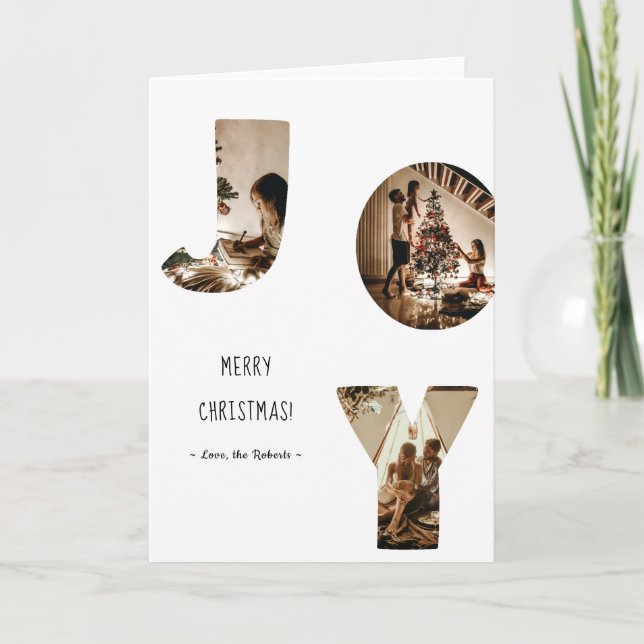 Carte joyeux cadre photo personnalisé joyeux Noël (Devant)