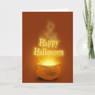 Carte Joyeux Caldron de la sorcière d'Halloween