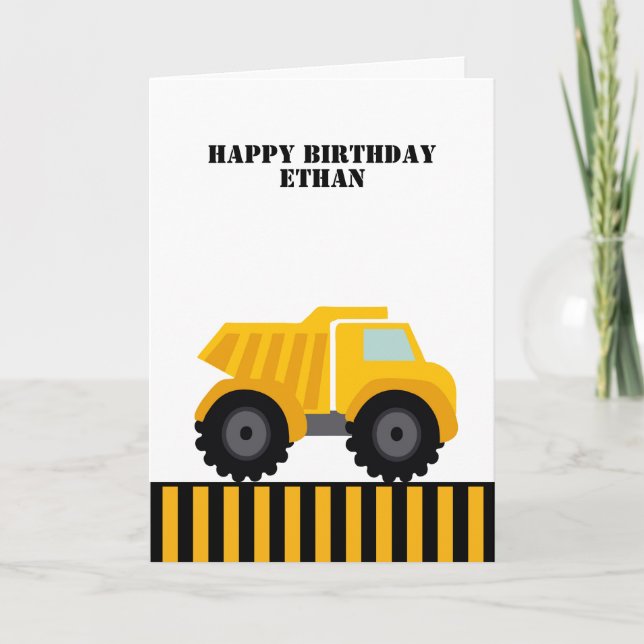 Carte Joyeux Camion-Dépôt d'Anniversaire (Devant)