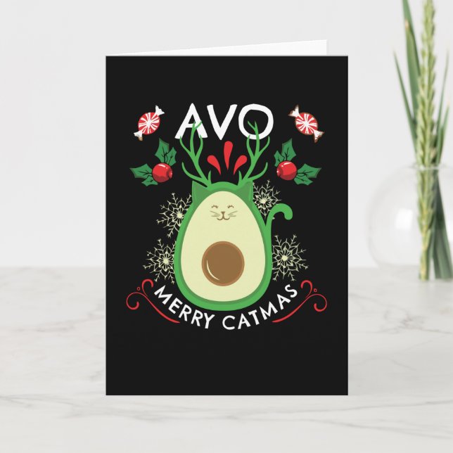 Carte Joyeux Cat Noël (Devant)