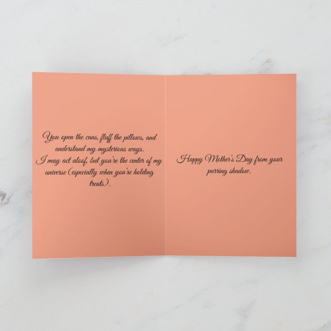 Carte Joyeux Chats de la Fête des mères (Intérieur)