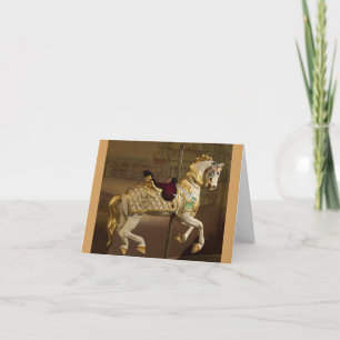 Carte Joyeux cheval de carrousel d'anniversaire