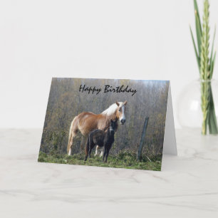 Carte Joyeux Chevaux d'anniversaire
