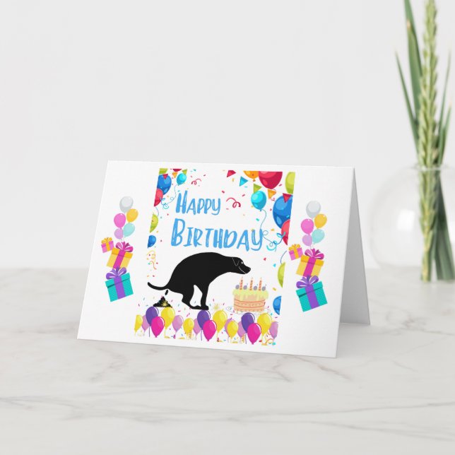 Carte Joyeux chien d'anniversaire (Devant)