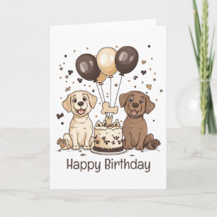 Carte Joyeux Chiens du Labrador Retriever