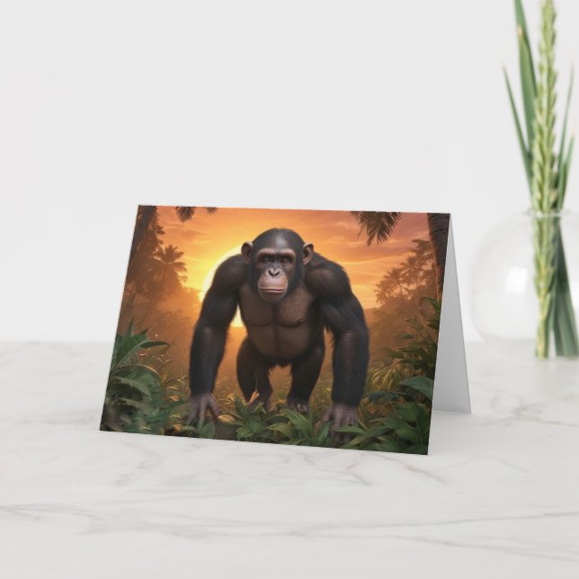 Carte Joyeux Chimp d'anniversaire (Devant)