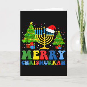 Carte Joyeux Chrismukkah 2024 Bonne Hanukkah Noël Sa