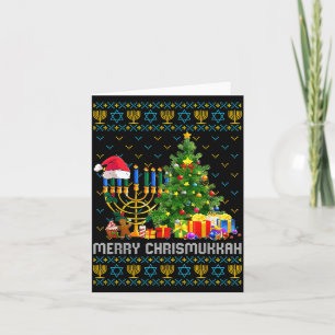 Carte Joyeux Chrismukkah Bonne Hanukkah Pull Familial La