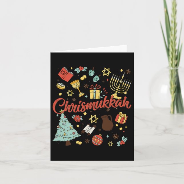 Carte Joyeux Chrismukkah Joyeux Noël Hanoukka 1 (Devant)