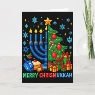 Carte Joyeux Chrismukkah Joyeux Noël Hanukkah Pyjama
