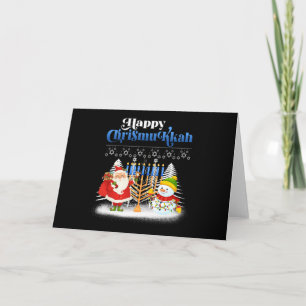 Carte Joyeux Chrismukkah Noël juif Hanouka