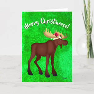 Carte Joyeux Christmoose - 7 pouces x 5 pouces