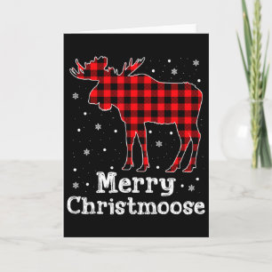 Carte Joyeux Christmoose Plaid Buffalo Noël Orignal