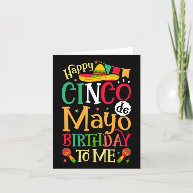 Carte Joyeux Cinco De Mayo Anniversaire Pour Moi Drôle M (Devant)