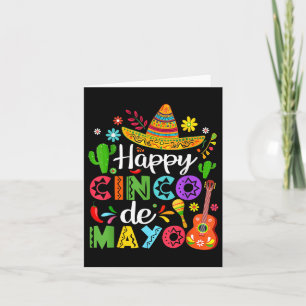 Carte Joyeux Cinco De Mayo Avec Sombrero Et Guitare Pour