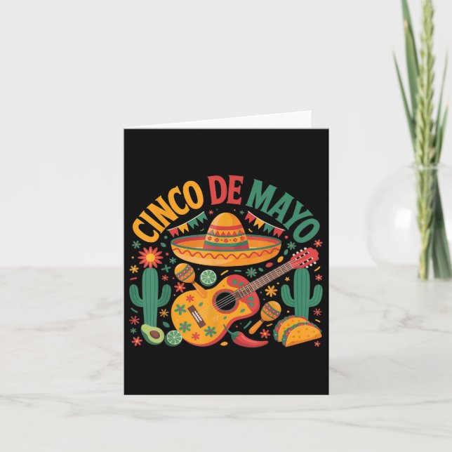 Carte Joyeux Cinco De Mayo Fiesta Parti Mexicain 5 De Ma (Devant)