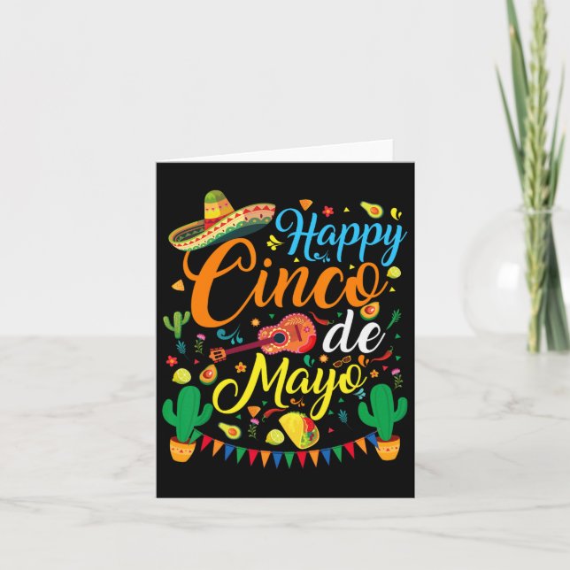 Carte Joyeux Cinco De Mayo Fiesta Parti Mexicain 5 De Ma (Devant)