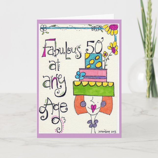 Carte Joyeux cinquantième anniversaire (Devant)