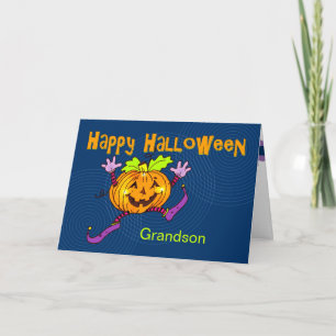 Carte Joyeux Citrouille Halloween Grand-fils