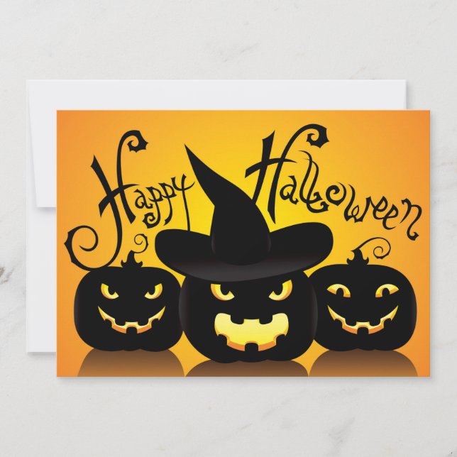Carte Joyeux Citrouilles d'Halloween (Devant)