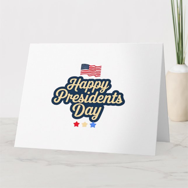 Carte Joyeux Classique de la fête des Présidents (Devant)
