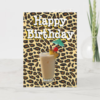 Carte Joyeux Cocktail d'anniversaire Toast