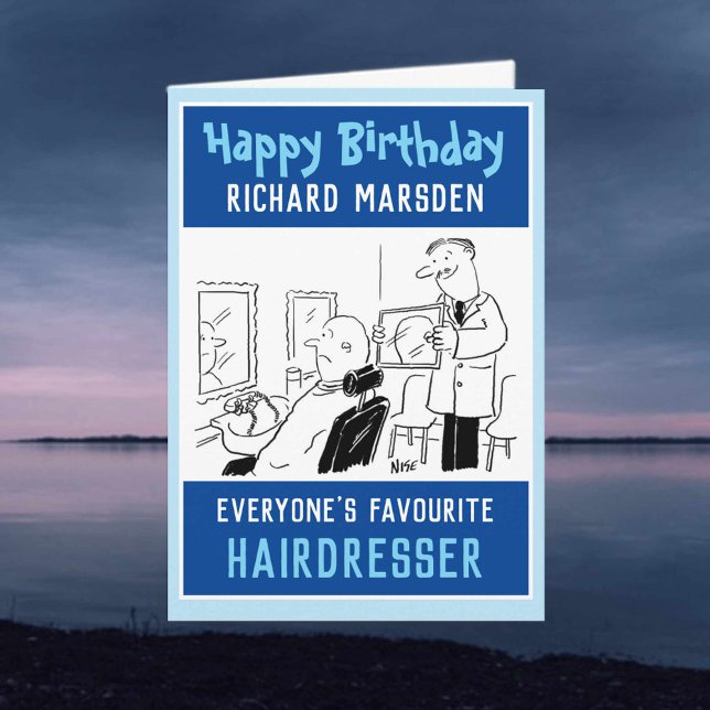 Carte Joyeux coiffeur d'anniversaire ou barbier (Créateur téléchargé)