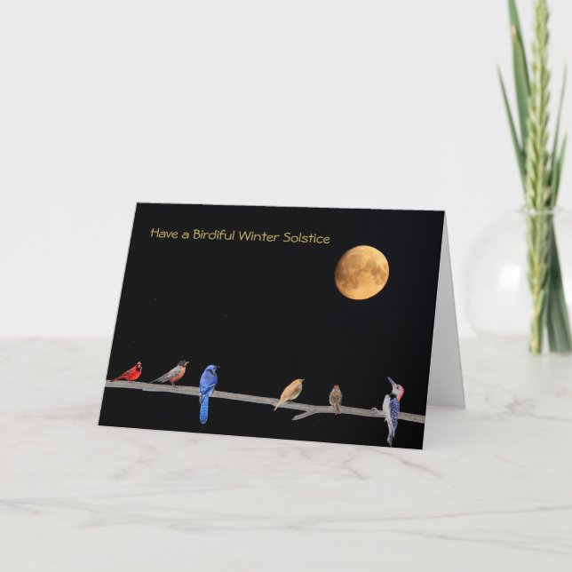 Carte Joyeux congé du solstice d'hiver (Devant)