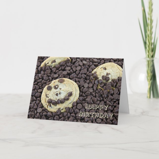 Carte Joyeux Cookie au chocolat visage (Devant)