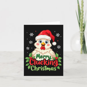 Carte Joyeux coup de poule de Noël