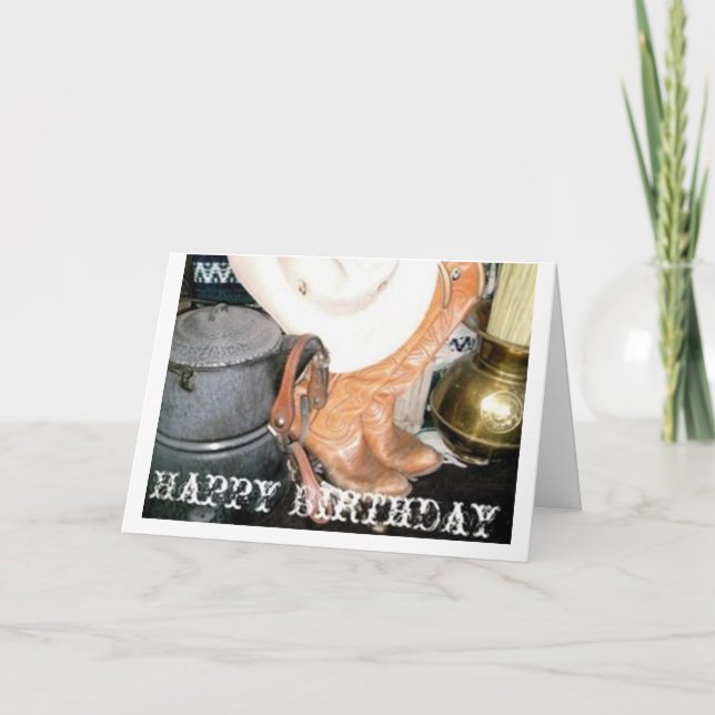 Carte Joyeux Cowboy d'anniversaire (Devant)