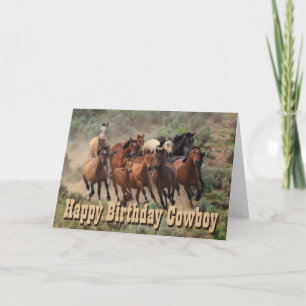 Carte Joyeux Cowboy d'anniversaire