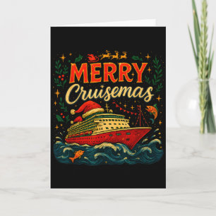 Carte Joyeux Cruisemas Drôle de Noël en Croisière Vacanc