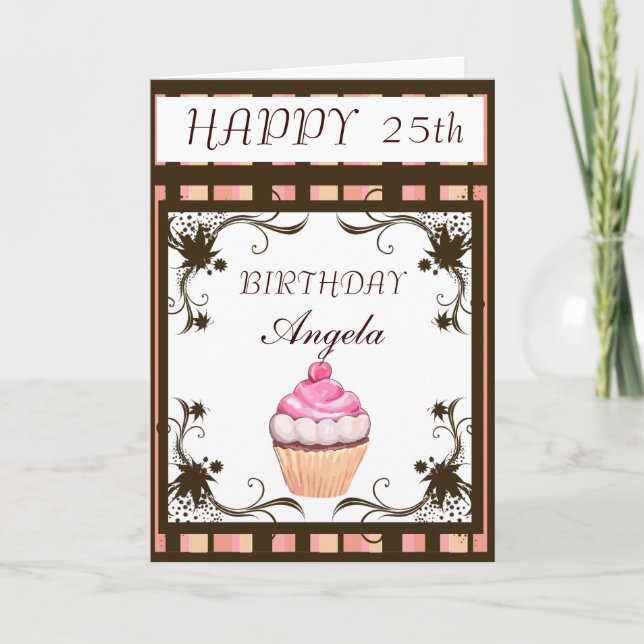 Carte Joyeux Cupcake d'anniversaire (Devant)