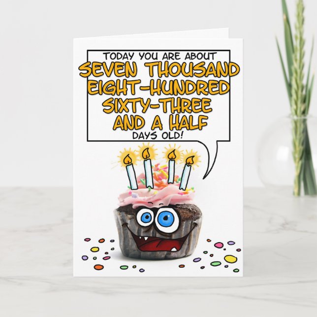 Carte Joyeux Cupcake d'anniversaire - 21 ans (Devant)