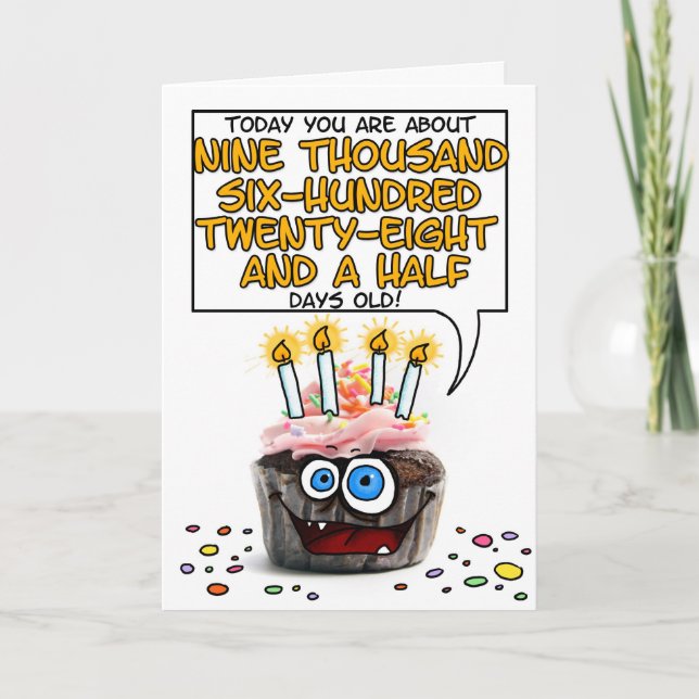 Carte Joyeux Cupcake d'anniversaire - 26 ans (Devant)