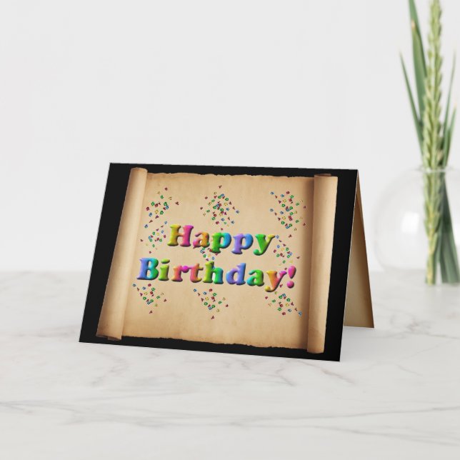 Carte Joyeux défilement d'anniversaire (Devant)