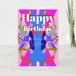 Carte joyeux désir d'anniversaire à soeur